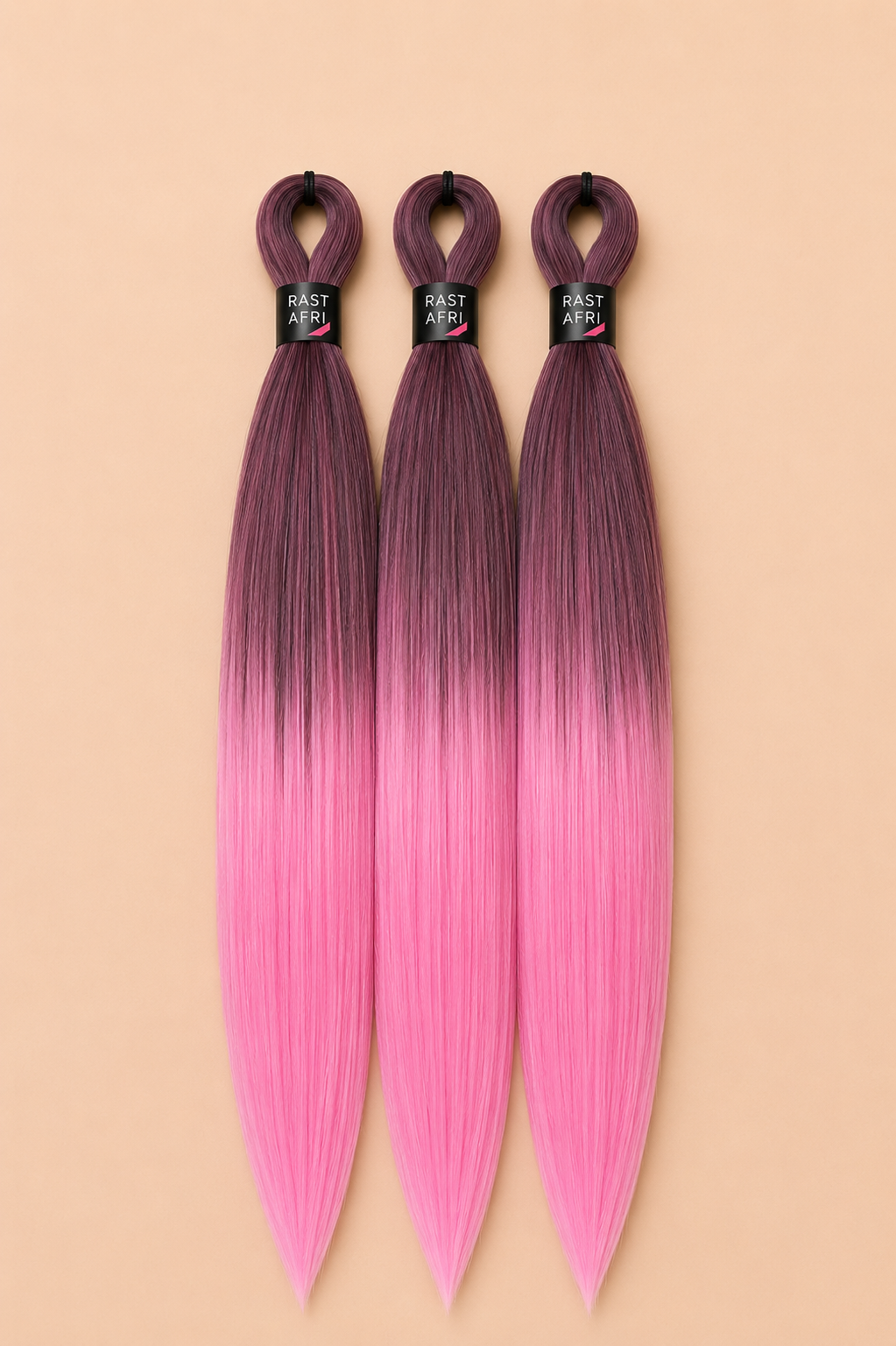 Easy Braids Pink Molasses invlechthaar set van 3 roze ombre