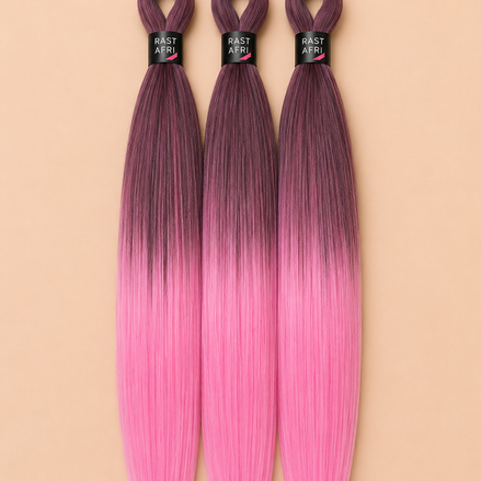 Easy Braids Pink Molasses invlechthaar set van 3 roze ombre