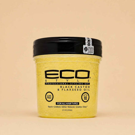 EcoStyle Black Castor & Flaxseed Oil Gel – 236 ml