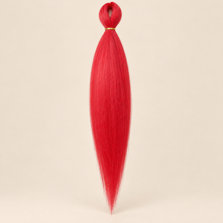 EZ Kanekalon MACA-17 Helderrood pre-stretched invlechthaar 70 cm