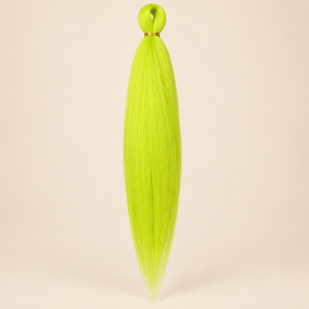 EZ Kanekalon MACA-2 Neon Geelgroen pre-stretched invlechthaar 70 cm