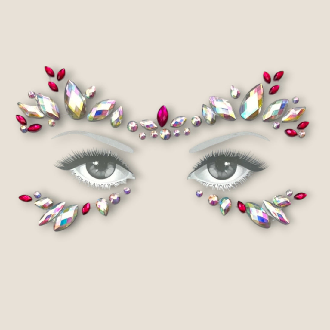 Face Jewels – Rood Iriserend – De HaarBoetiek