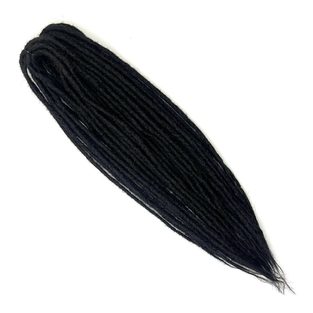 Fake Dreads 60 cm – Zwart (1B) – 10 stuks – De HaarBoetiek
