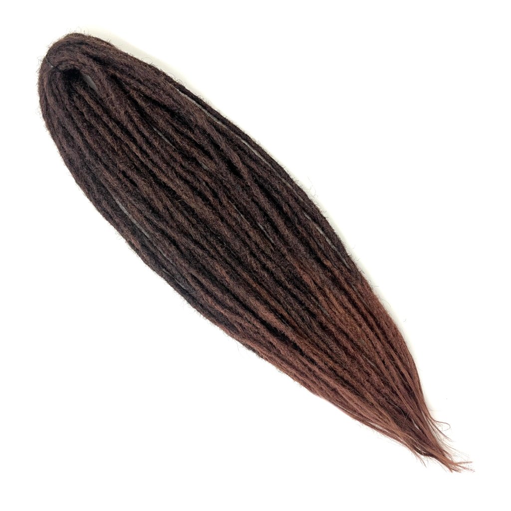 Fake Dreads 60 cm – Zwart-koperbruin gemengd (1B/30) – 10 stuks – De HaarBoetiek