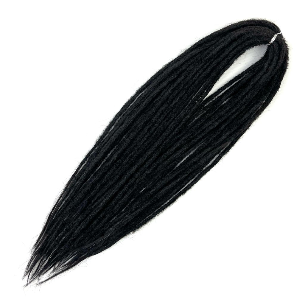 Fake Dreads Deluxe 60 cm – Zwart (1B) – 10 stuks – De HaarBoetiek
