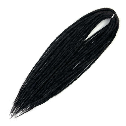 Fake Dreads Deluxe 60 cm – Zwart (1B) – 10 stuks – De HaarBoetiek