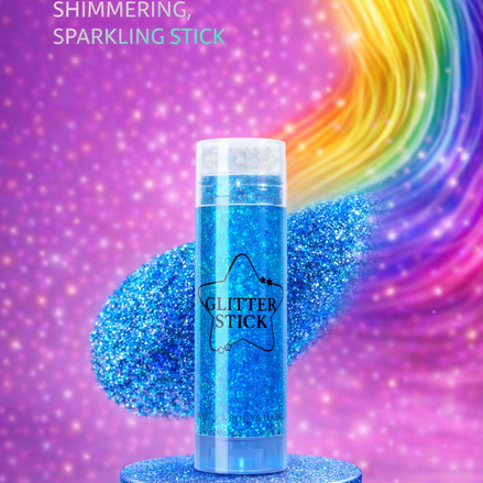 Premium glitter stick blauw voor haar en lichaam festival en feestlooks - De HaarBoetiek