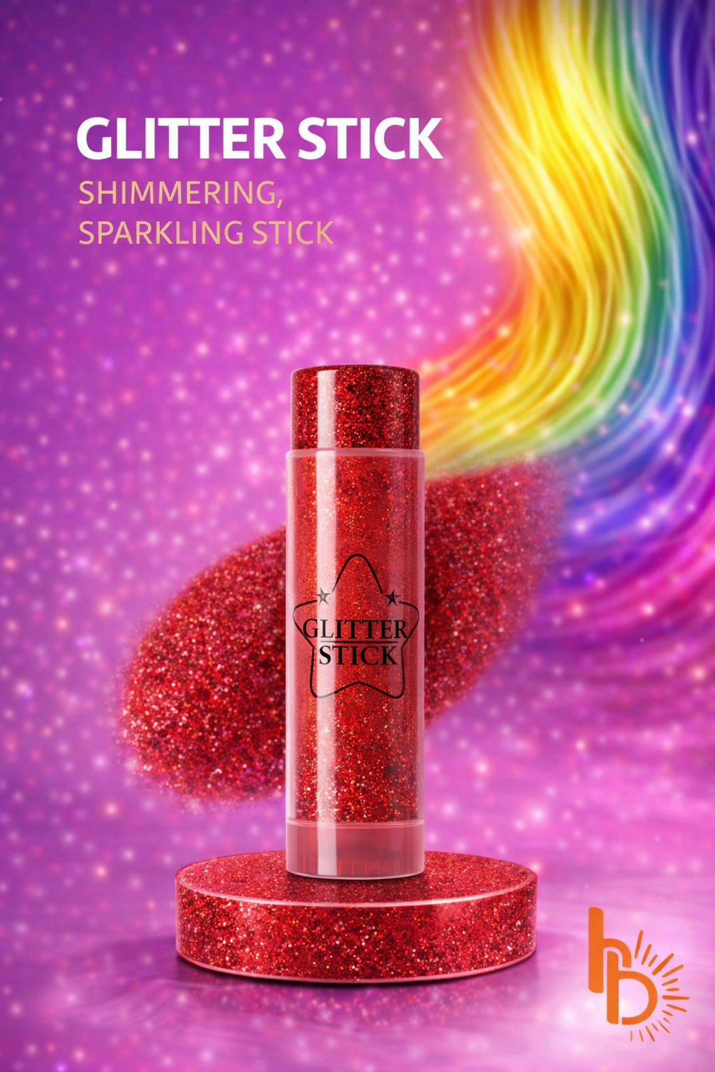 Premium glitter stick rood voor haar en lichaam carnaval en feestlooks - De HaarBoetiek