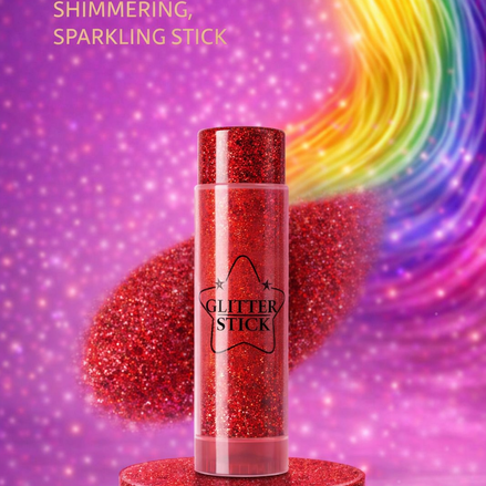 Premium glitter stick rood voor haar en lichaam carnaval en feestlooks - De HaarBoetiek