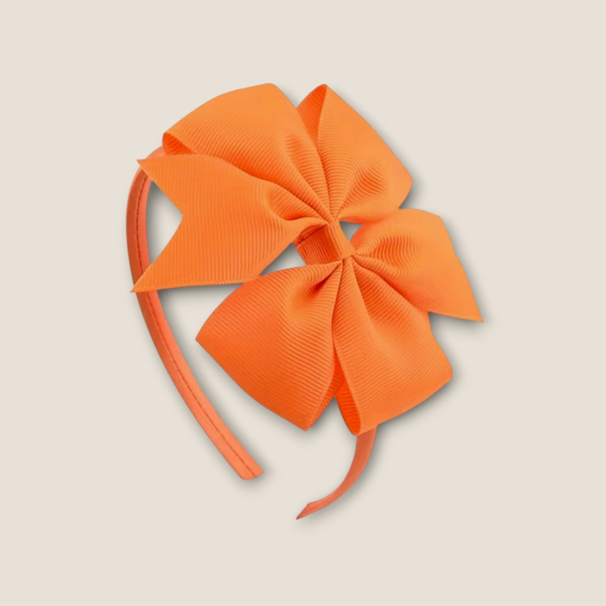Haarband met grote strik – Oranje – De HaarBoetiek