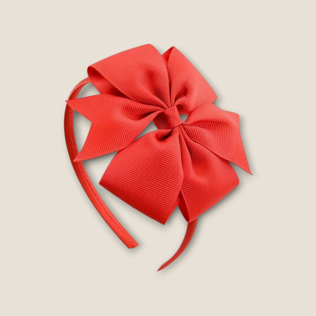 Haarband met grote strik – Rood – De HaarBoetiek
