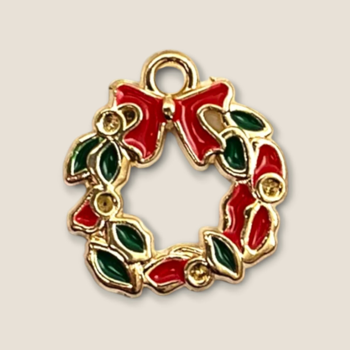 Haarbedel Kerstkrans Rood Groen