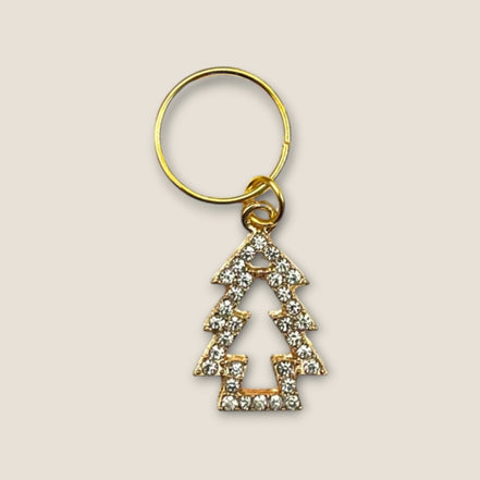 Haarbedel Kerstboom Strass Goud