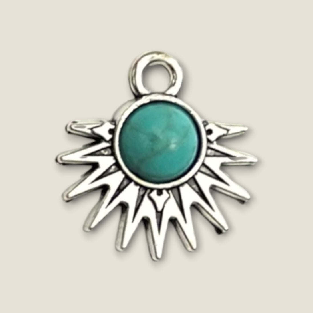 Haarbedel Zon Turquoise Zilver