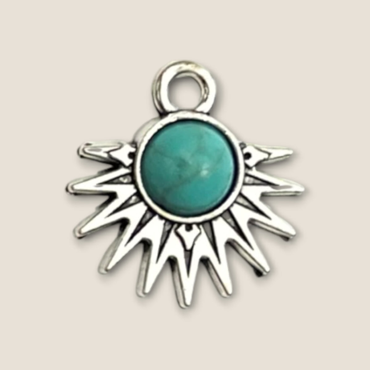 Haarbedel Zon Turquoise Zilver