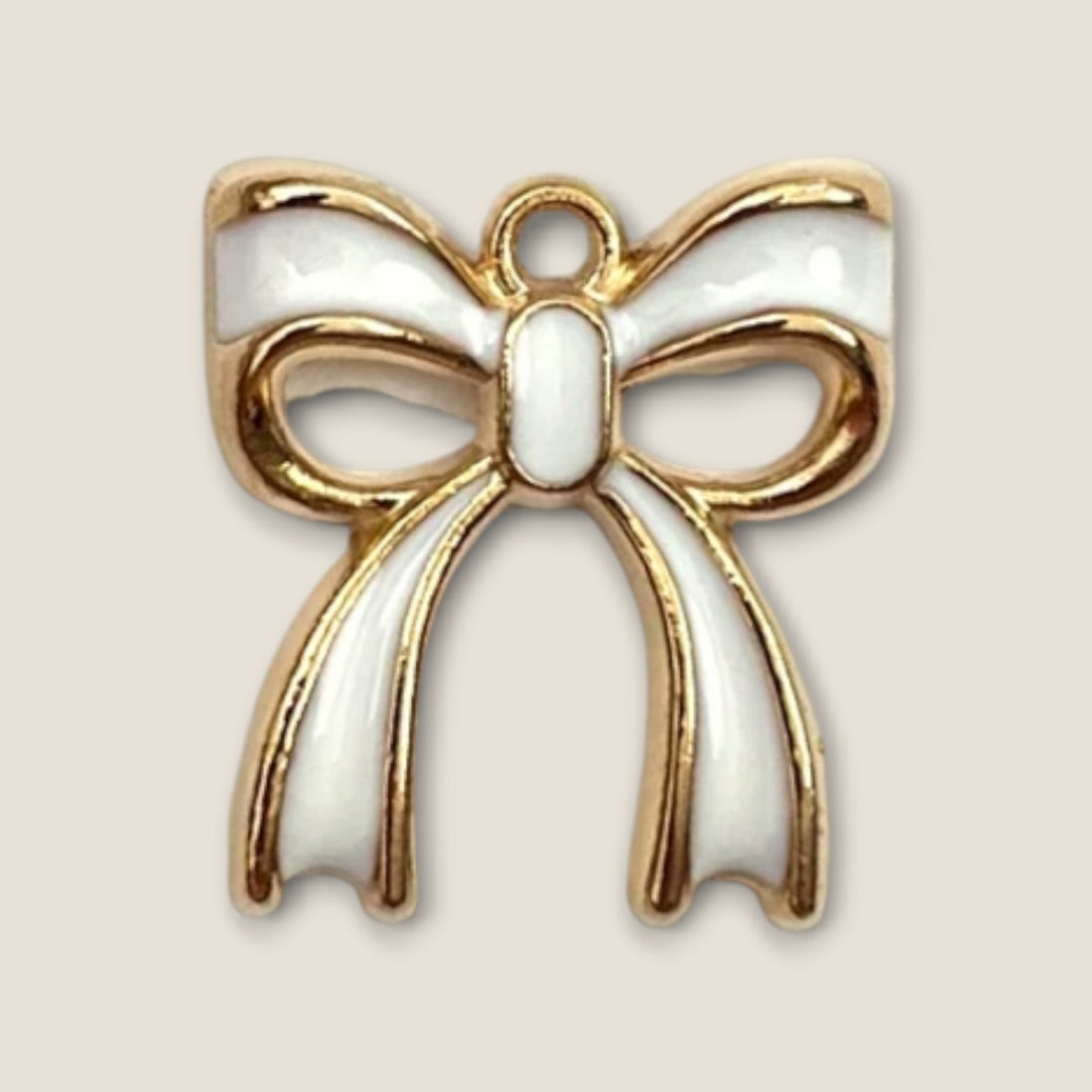 Haarbedel Strik Wit Goud