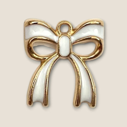 Haarbedel Strik Wit Goud