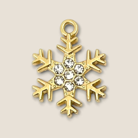 Haarbedel Sneeuwvlok Blauw Goud