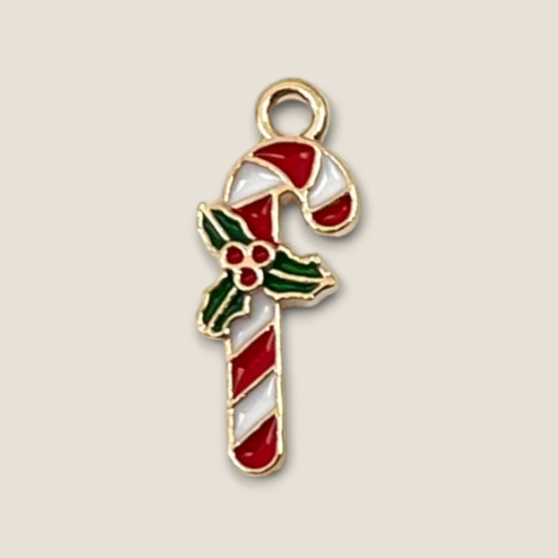 Haarbedel Kerstzuurstok Rood Wit