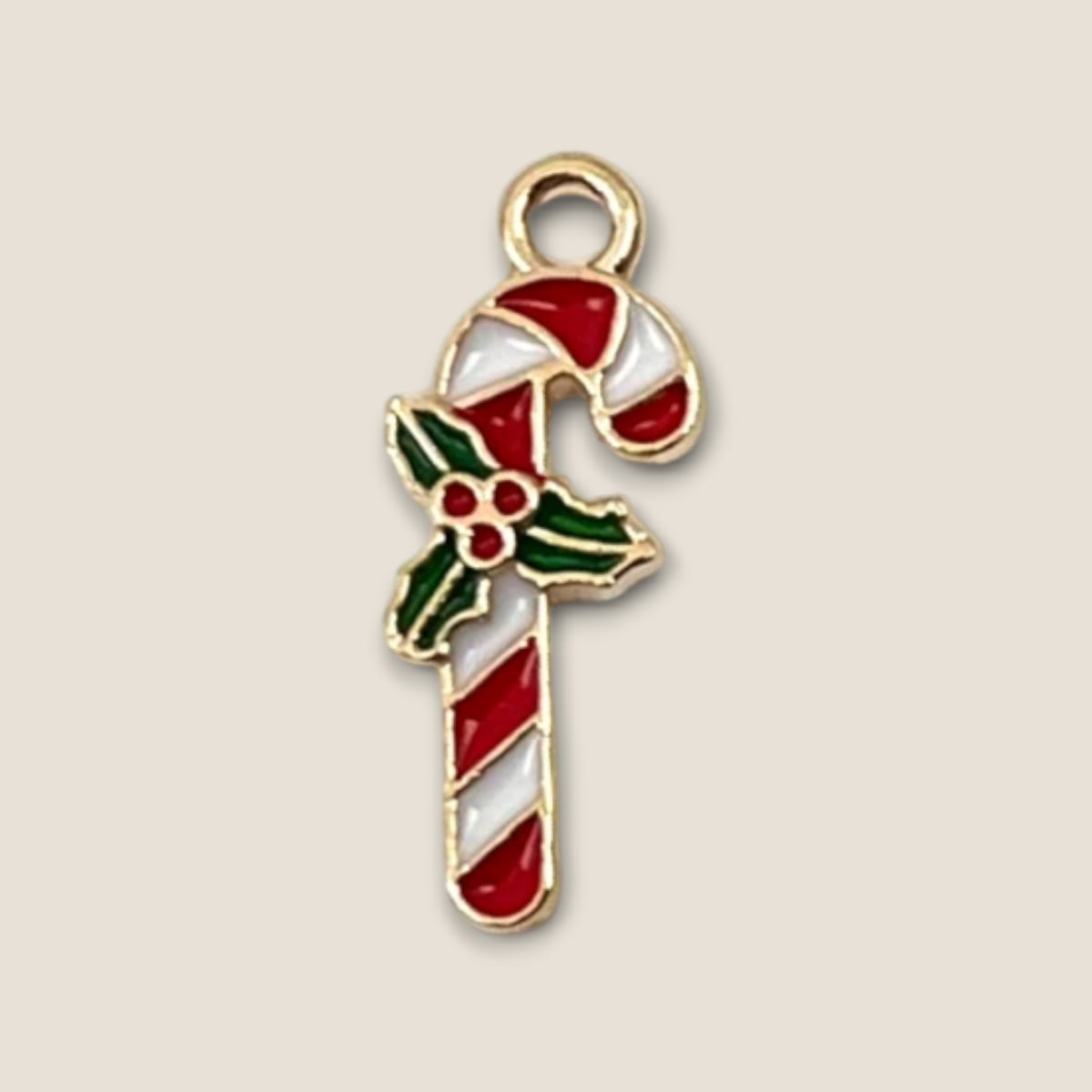 Haarbedel Kerstzuurstok Rood Wit