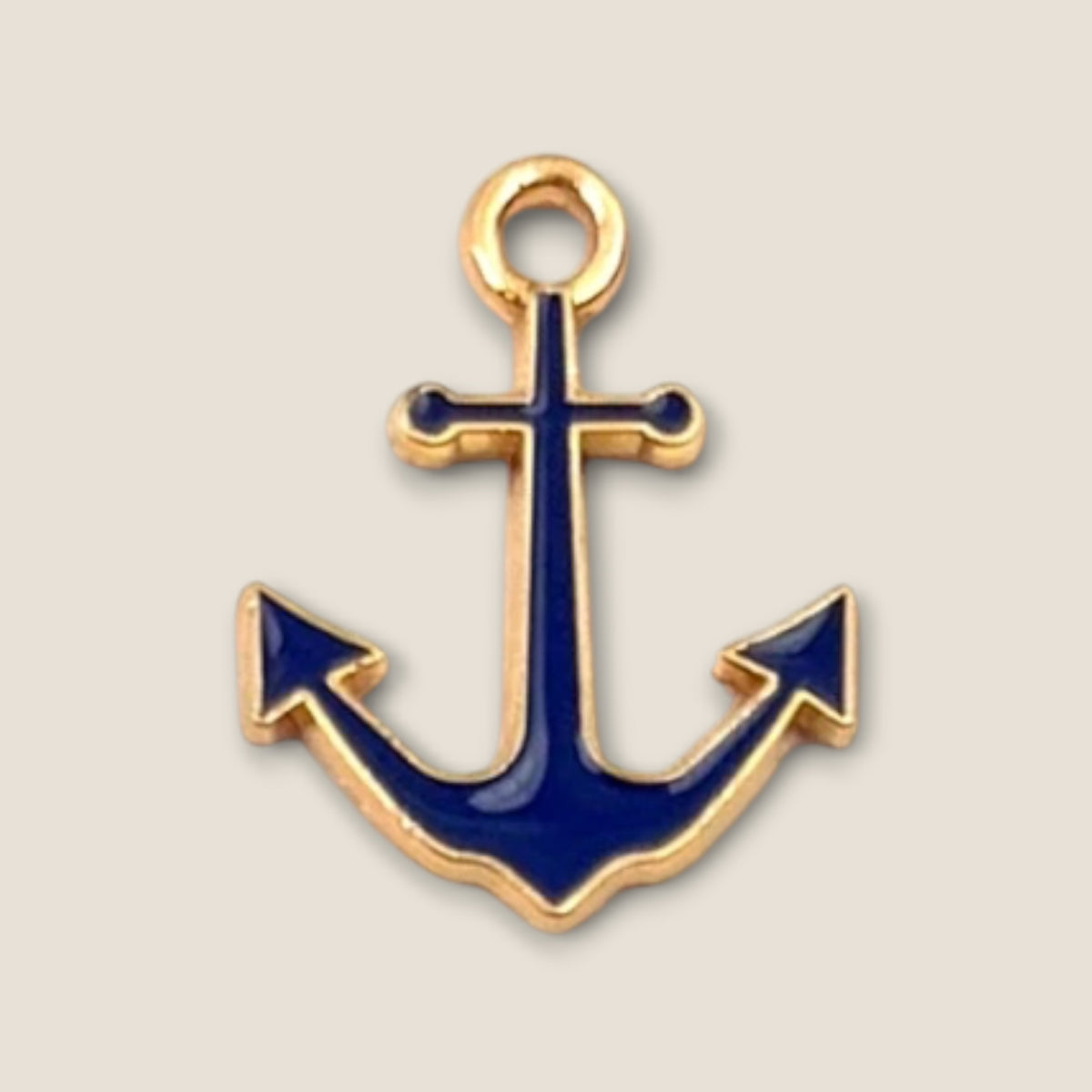 Haarbedel Anker Donkerblauw Goud