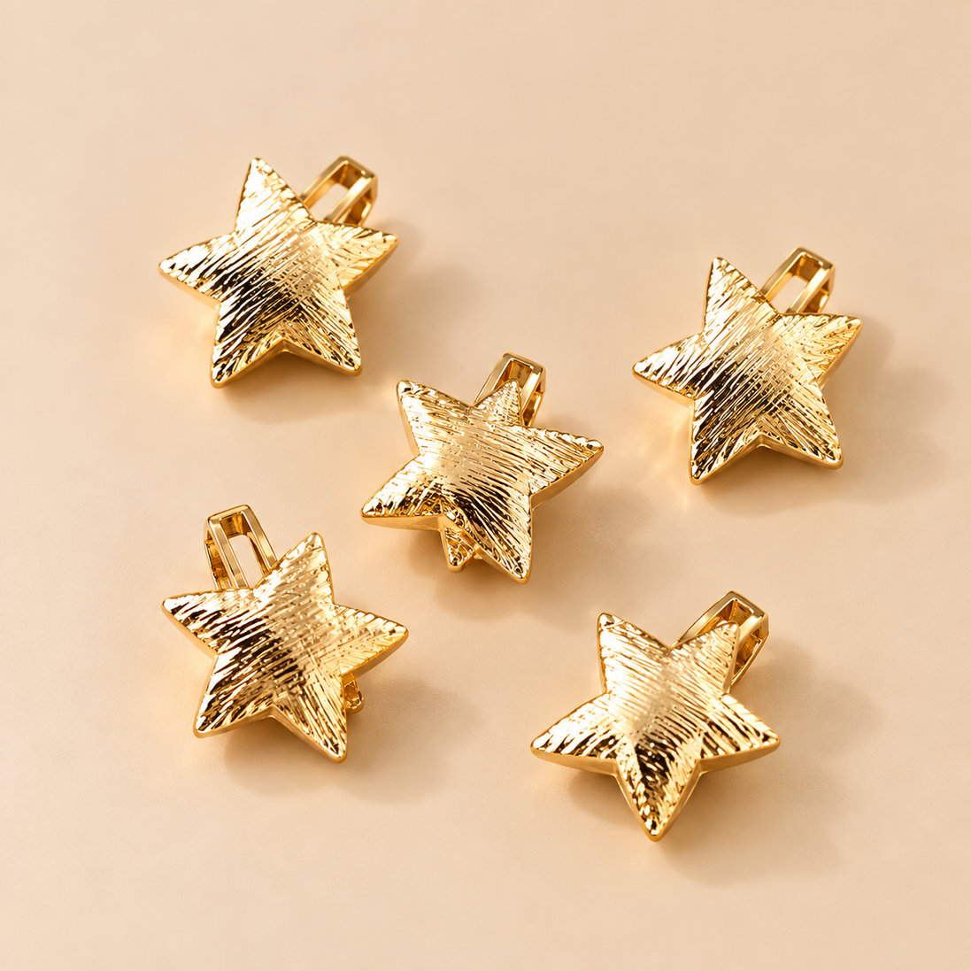 Haarbedels Sterren Goud – Set van 5 – De HaarBoetiek