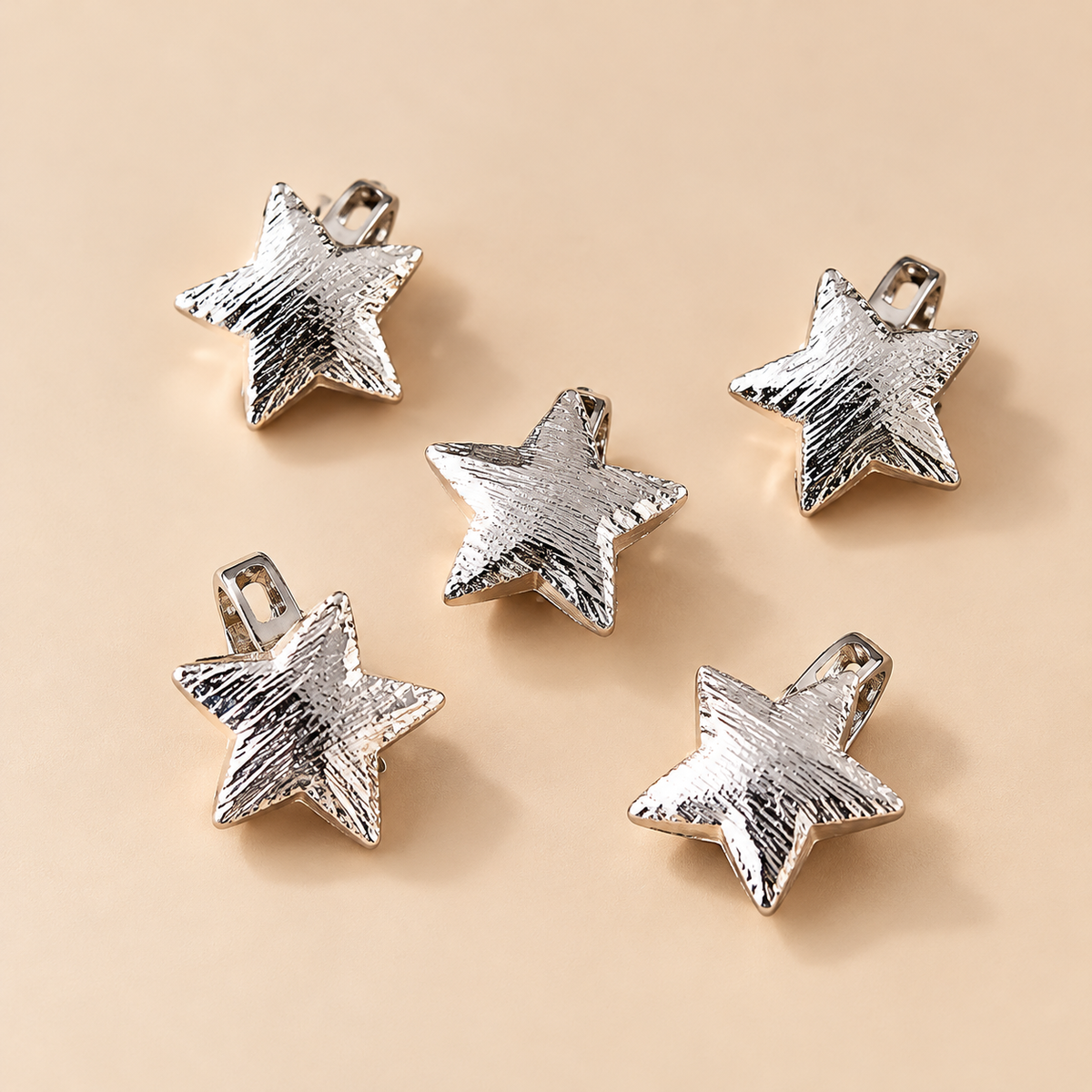 Haarbedels Sterren Zilver – Set van 5 – De HaarBoetiek