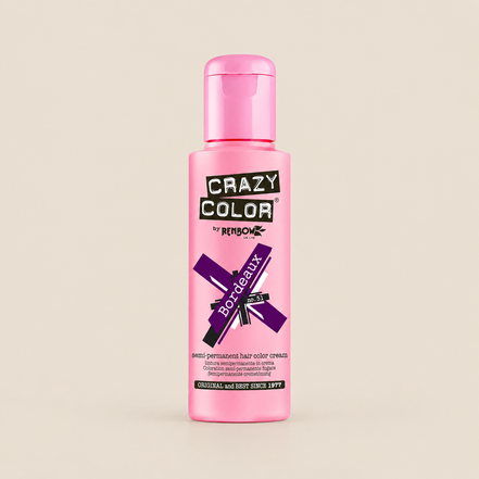 Crazy Color Bordeaux – Bordeauxrode semi-permanente haarverf 100 ml – De HaarBoetiek