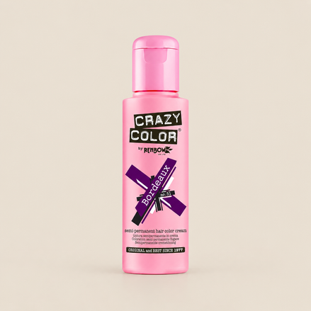 Crazy Color Bordeaux – Bordeauxrode semi-permanente haarverf 100 ml – De HaarBoetiek