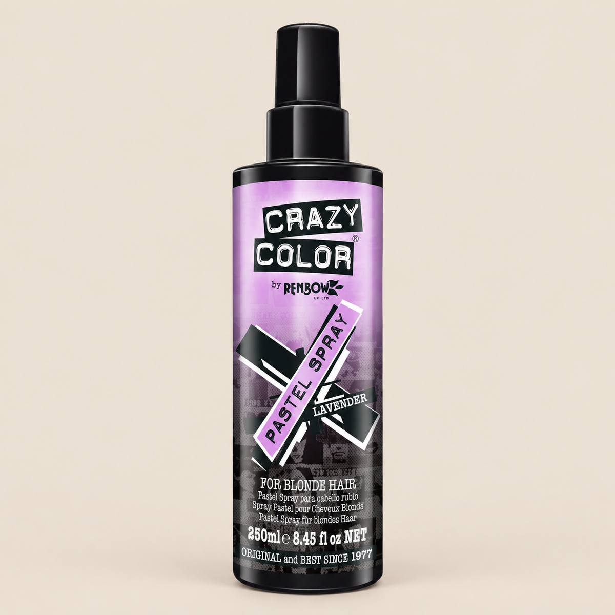 Crazy Color Lavender – Tijdelijke paarse kleurspray 250 ml – De HaarBoetiek