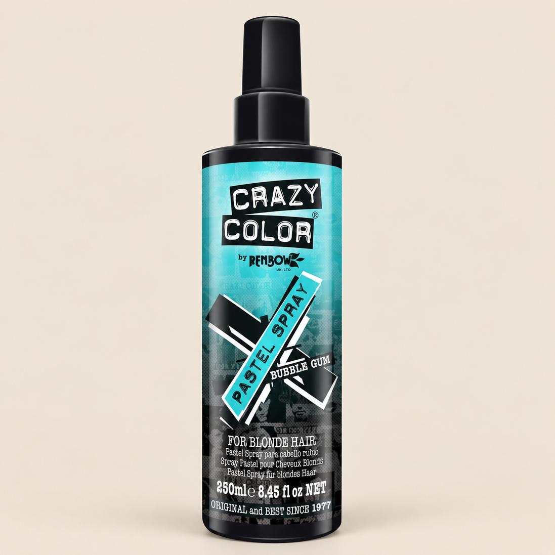Crazy Color Bubble Gum – Tijdelijke blauwe kleurspray 250 ml – De HaarBoetiek