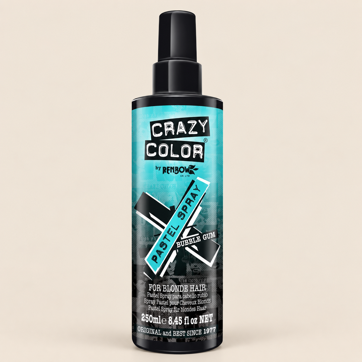 Crazy Color Bubble Gum – Tijdelijke blauwe kleurspray 250 ml – De HaarBoetiek
