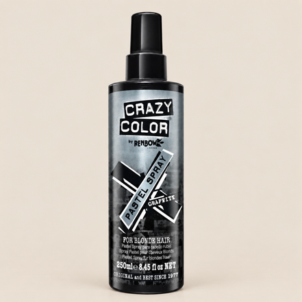 Crazy Color Graphite – Tijdelijke grijze kleurspray 250 ml – De HaarBoetiek