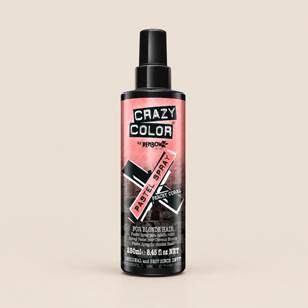 Crazy Color Peachy Coral – Tijdelijke perzikkleurige kleurspray 250 ml – De HaarBoetiek