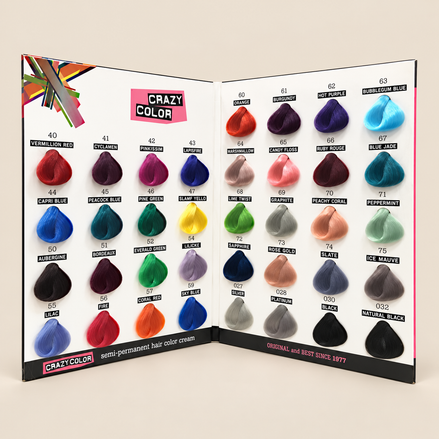 Crazy Color Kleurenkaart – Kaart met haarkleurstalen – De HaarBoetiek