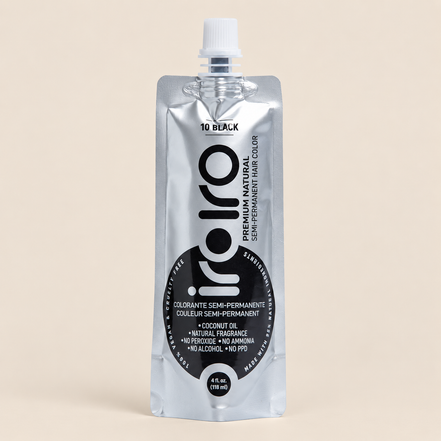 Iroiro 10 Black – Zwarte semi-permanente haarverf 118 ml – De HaarBoetiek