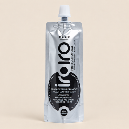 Iroiro 10 Black – Zwarte semi-permanente haarverf 118 ml – De HaarBoetiek