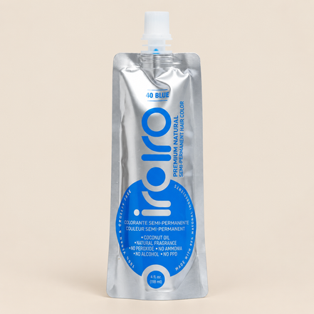 Iroiro 40 Blue – Blauwe semi-permanente haarverf 118 ml – De HaarBoetiek