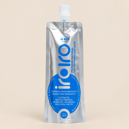 Iroiro 40 Blue – Blauwe semi-permanente haarverf 118 ml – De HaarBoetiek