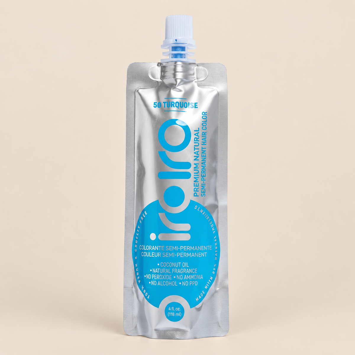 Iroiro 50 Turquoise – Turquoise semi-permanente haarverf 118 ml – De HaarBoetiek