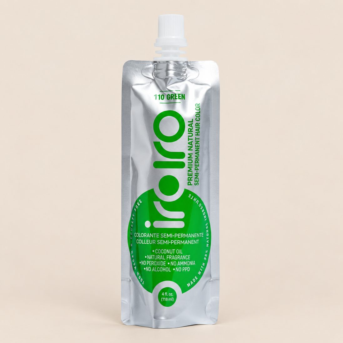 Iroiro 110 Green – Groene semi-permanente haarverf 118 ml – De HaarBoetiek