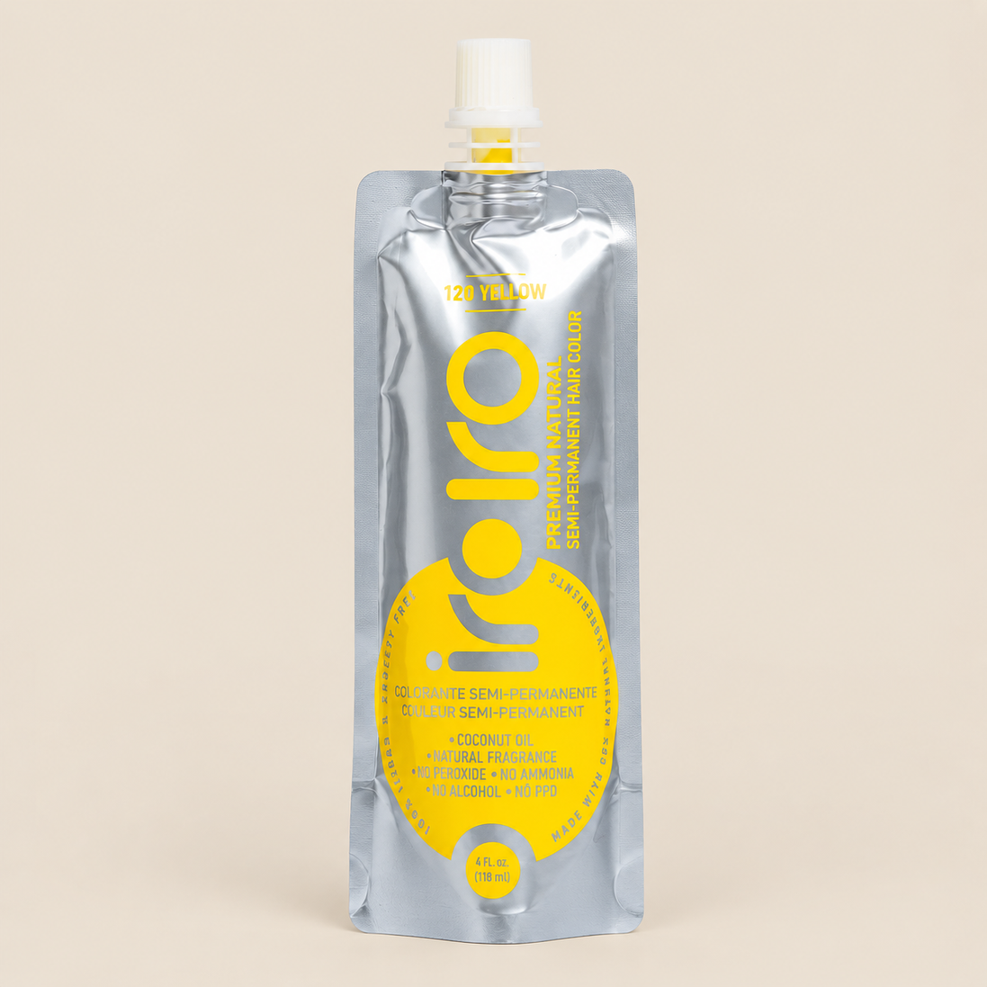 Iroiro 120 Yellow – Gele semi-permanente haarverf 118 ml – De HaarBoetiek