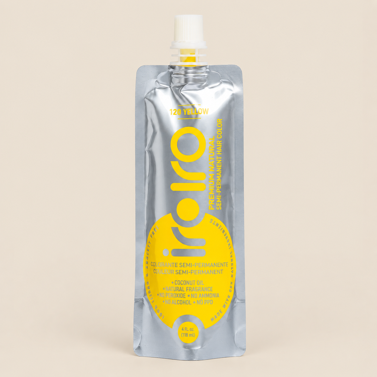 Iroiro 120 Yellow – Gele semi-permanente haarverf 118 ml – De HaarBoetiek