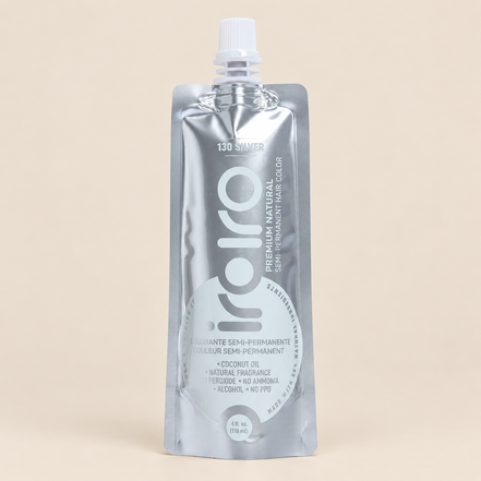Iroiro 130 Silver – Zilveren semi-permanente haarverf 118 ml – De HaarBoetiek