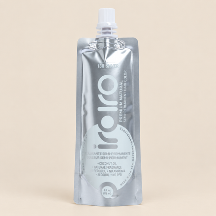 Iroiro 130 Silver – Zilveren semi-permanente haarverf 118 ml – De HaarBoetiek