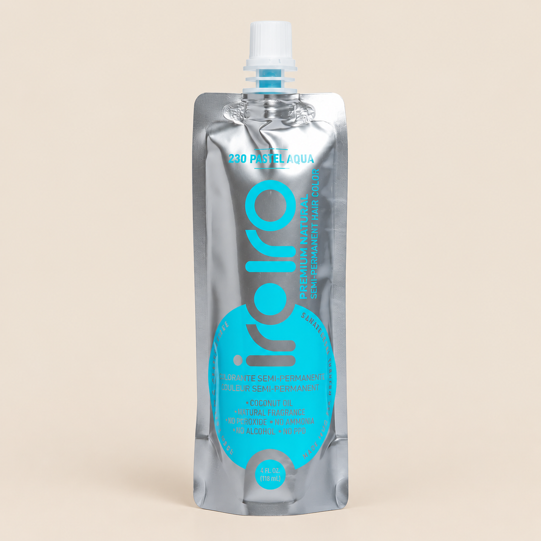 Iroiro 230 Aqua – Aquablauwe semi-permanente haarverf 118 ml – De HaarBoetiek