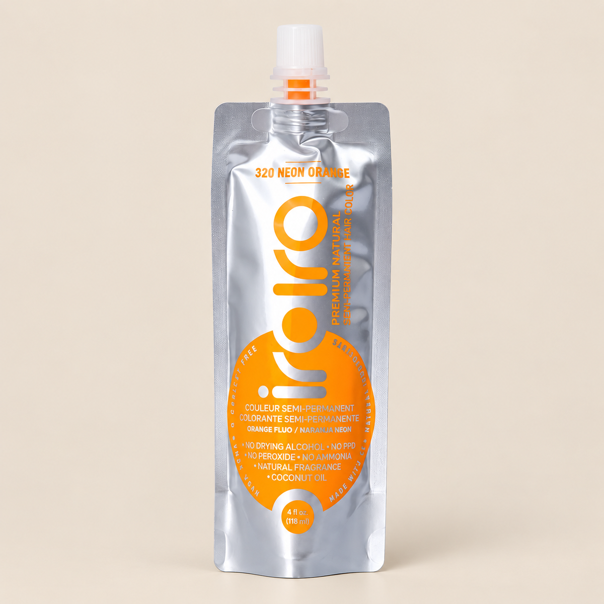 Iroiro 320 Neon Orange – Neonoranje semi-permanente haarverf 118 ml – De HaarBoetiek