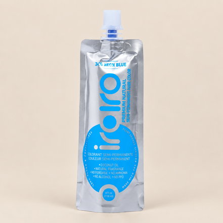 Iroiro 340 Neon Blue – Neonblauwe semi-permanente haarverf 118 ml – De HaarBoetiek