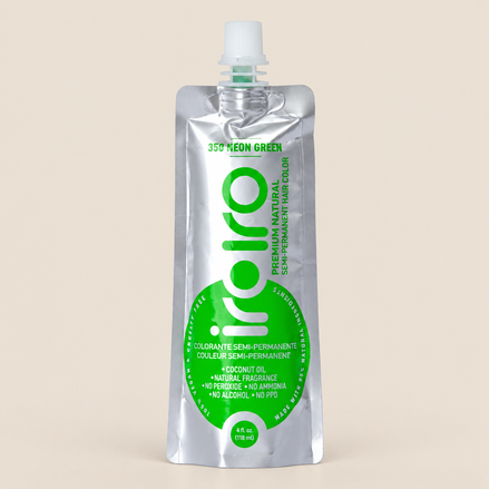 Iroiro 350 Neon Green – Neongroene semi-permanente haarverf 118 ml – De HaarBoetiek