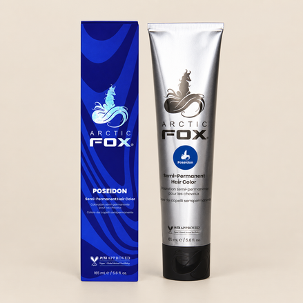 Arctic Fox Poseidon Blue – Blauwe semi-permanente haarverf 165 ml – De HaarBoetiek